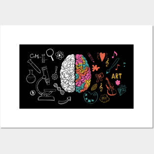 Colorful Brain Science And Art Creative Cool Posters and Art